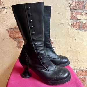 John Fluevog Mini Baby Cakes, Black, Size 10.5